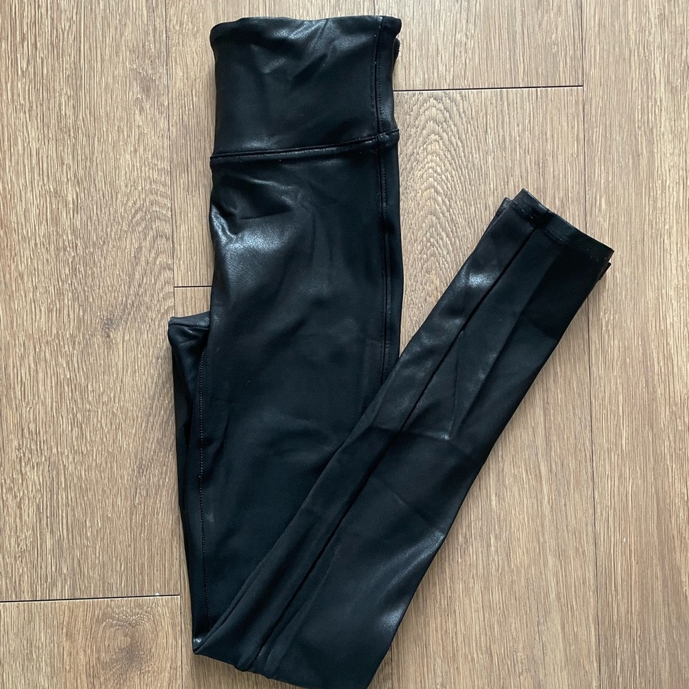 Spanx Black Faux Leather Leggings